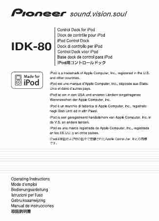 Pioneer MP3 Docking Station IDK-80-page_pdf